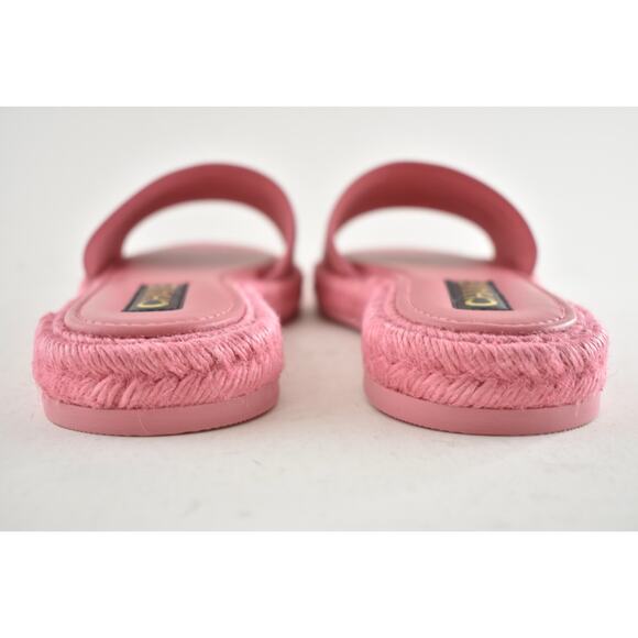 Chanel 23C Pink Lambskin Leather CC Logo Slide Sandal Slip Espadrille Flat 42 - Picture 14 of 15